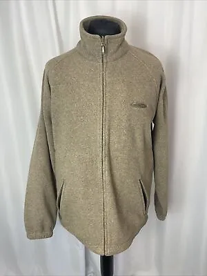 Buy GELERT Fleece Men's Jacket Long Sleeves Full Zip Brown Size Medium Hiking A319 • 8.90£