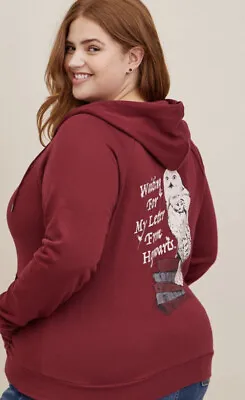 Buy Torrid Harry Potter Hedwig Zip Front Fleece Hoodie Sweater Size 10 12 00 New NWT • 28.82£