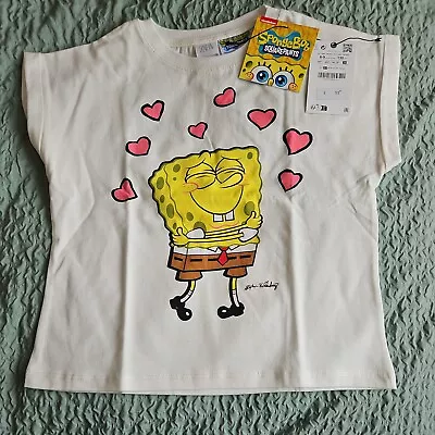 Buy Zara Girls Spongebob Squarepants Tshirt 8-9 • 10£