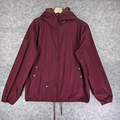 Buy Pretty Green Jacket Mens Large Burgundy Red Hooded Liam Sevenoaks Mod Parka • 19.99£