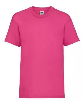 Buy Kids Fruit Of The Loom Boys Girls Cotton PE T Tee Shirt Plain Short Sport Sleeve • 3.89£