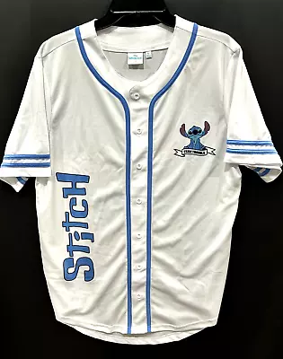 Buy Disney Parks Lilo & Stitch  Team Trouble   Button Up Baseball Jersey Size Large • 33.75£
