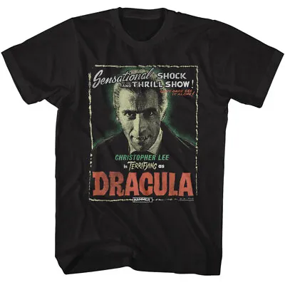 Buy Hammer Horror Dracula Shock And Thrill Show Christopher Lee Photo Men's T Shirt • 47.99£