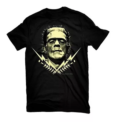 Buy Universal Monsters Frankenstein Bolts Glow In Dark Boris Karloff T Shirt S-2xl • 35.04£