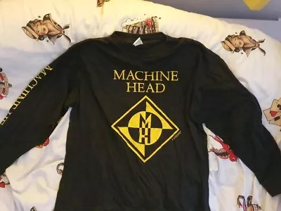 Buy RARE VINTAGE XL 1990s Machinehead 90 Long Sleeve T Shirt Tee Excellent Condition • 140£