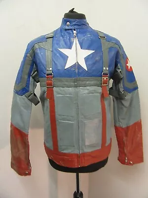 Buy Vintage Kamboz Leather Produts Captain America Jacket Size Xs+,   Patina • 29£