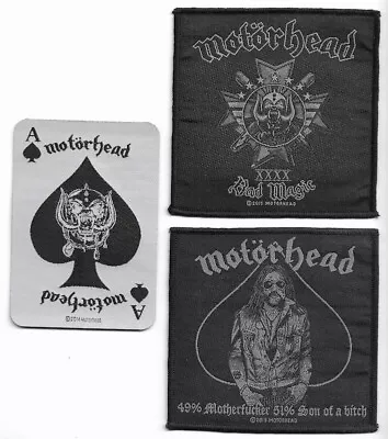 Buy Lot Of 3 MOTORHEAD/ Lemmy Woven SEW-ON PATCH Official Licensed Merch • 9.99£