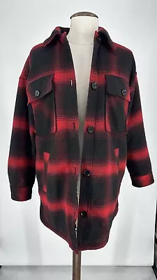 Buy H&M Divided Women’s Lumberjack Style Red Checkered Jacket Size EUR S 23” PTP • 10£