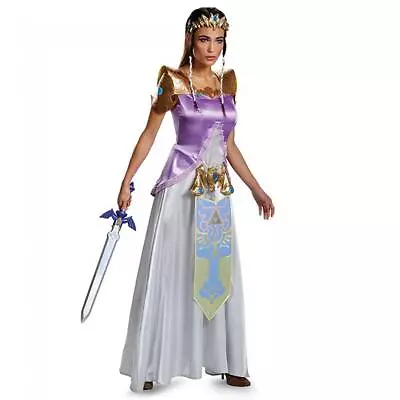 Buy Legend Of Zelda Princess Zelda Deluxe Costume Adult X-Large 18-20 • 44.97£
