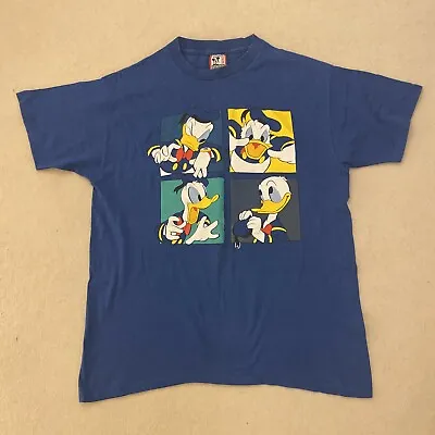 Buy Walt Disney World Donald Duck T-shirt Size Large/X Large Vintage 90s As709 • 18£