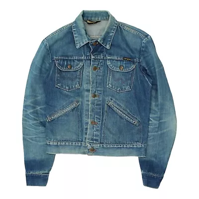 Buy Wrangler Mens Blue Denim Jean Jacket | Vintage Designer Retro Western VTG • 40£