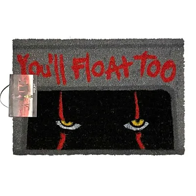 Buy It Pennywise You'll Float Too Horror Movie Coir Door Mat - Official Licensed NEW • 17.67£