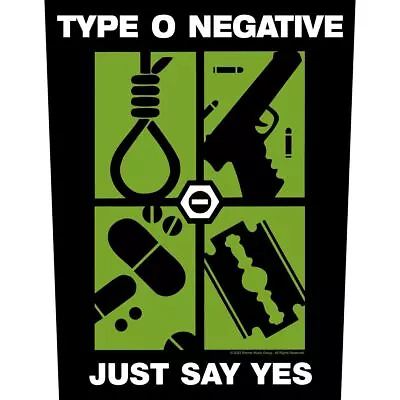 Buy Type O Negative - Just Say Yes Backpatch Rückenaufnäher - Official Merch • 12.10£