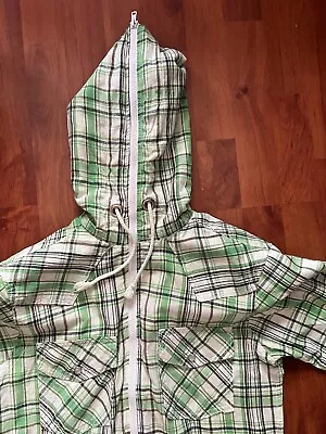 Buy Petroleum Mens Green Short Sleeved  Zipper Shirt Top Medium (38 ) Unusal Hoodie • 8.99£