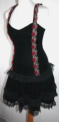 Buy Unique Vintage Style Gothic Figure-Hugging Dress -  Size XS UK8 • 65£