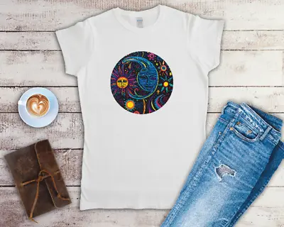 Buy Celestial Night Scene Ladies Fitted T Shirt Sizes Small-2XL • 12.49£