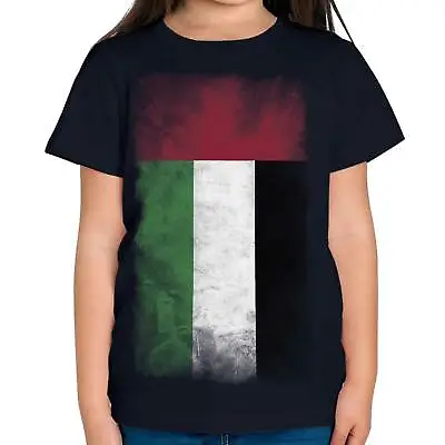 Buy United Arab Emirates Faded Flag Kids T-shirt Tee Top Al-im?rat Al-arabiyyah • 9.95£