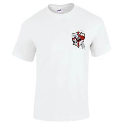 Buy St George's Day England T-Shirt For Men Embroided Horse And Knight • 10.97£
