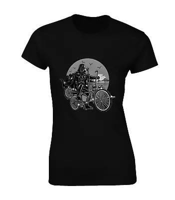 Buy Darth Low Rider Ladies T Shirt Star Trooper Storm Wars Jedi Bicycle Funny Top • 7.99£