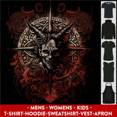 Buy Demonic Satan Dark Magic Skull Gothic Fantasy Mens Womens Kids Unisex • 29.99£