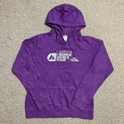 Buy The North Face Hoodie Jumper Sweatshirt Pullover Purple Sweden M • 16.99£