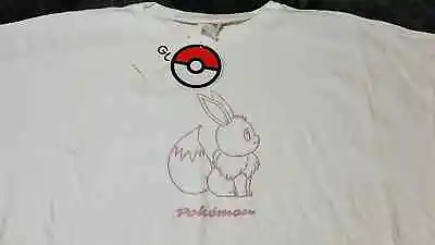 Buy Pokemon X GU Eevee White & Pink Tunic Shirt | Japanese Size Women's Large • 33.73£