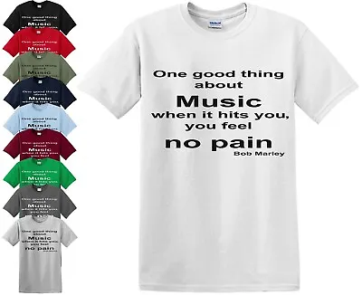 Buy ONE GOOD THING ABOUT MUSIC T-Shirt Bob Marley Gift Love Raga Rasta Tshirt Top • 10.50£