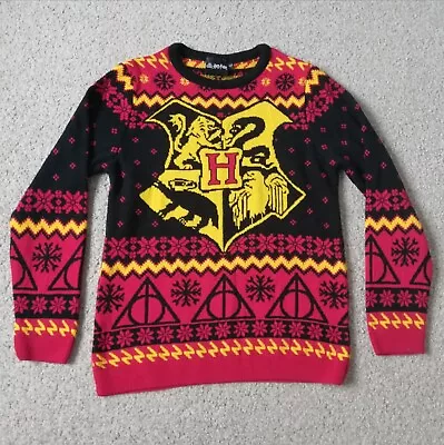 Buy Harry Potter Christmas Jumper Wizarding World Ages Kids 12-13 Houses Gryffindor • 22.99£