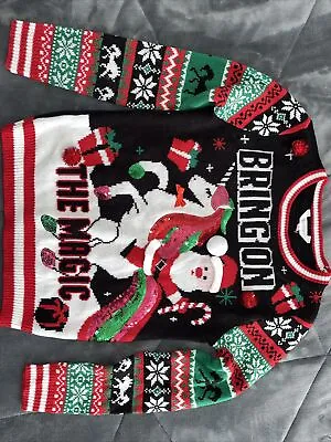 Buy No Boundaries Junior Women’s Ugly Christmas Sweater Medium 7-9 • 0.80£