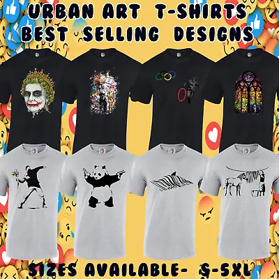 Buy Urban Art Mens T-shirts Unisex Banksy Graffiti Retro Street Art Fashion S - 5xl • 5.99£