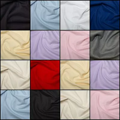 Buy Plain Coloured Wincyette Flannel Brushed 100% Soft Cotton Fabric - 12 Colours • 3.29£