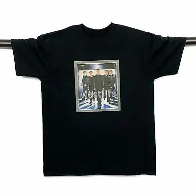 Buy WESTLIFE (2001) Iconic Boy Band Pop Music Glitter Graphic Spellout T-Shirt Large • 24.99£