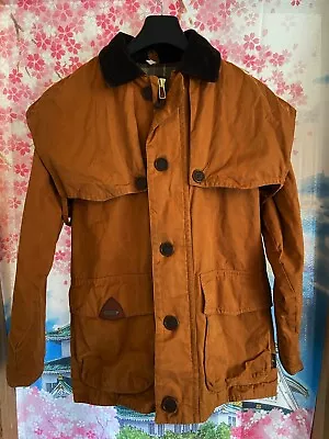 Buy Redgewood Tan Wax Jacket Coat Rain Cape M-L Made In Ireland Barbour • 24.99£