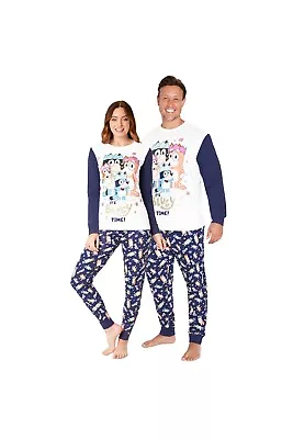 Buy Bluey Mens Long Sleeve Pyjama Set - Long Sleeve Top And Bottoms Nightwear • 18.49£