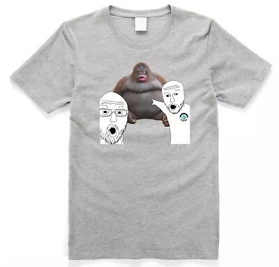 Buy Current Thing Pointing Soyjacks - NPC Meme T Shirt Grey • 19.49£