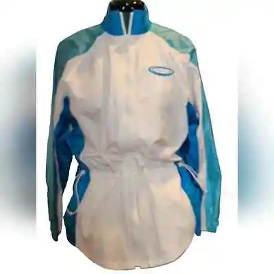 Buy Vintage Nike Women's Medium Cinched Waist Oversized Blue Windbreaker‎ Jacket • 47.50£