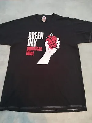 Buy Vintage Green Day American Idiot T Shirt Large Fruit Of The Loom Heavy Cotton • 14.99£