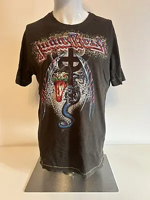 Buy Vintage Ringspun Judas Priest Diamante Stud T Shirt Size L Music Rock 2005 Retro • 59£
