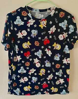 Buy BT21 BTS Kpop Unisex Short Sleeves Tee Shirt With All-Over Print Of Characters. • 7.60£
