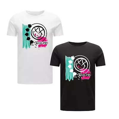 Buy Blink 182 Album Cover Adults T-shirt Pop Music Band Event Smiley Graphic Top • 15.49£