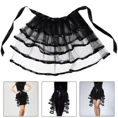 Buy  Tutu Skirt Gothic Steampunk Skirt Tie-on Half Skirt Tulle Skirt For Women • 8.99£