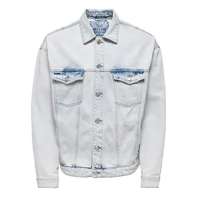 Buy Only & Sons Mens Rick Denim Jacket Truck Bleach Regular Outwear • 20.99£