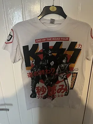 Buy Official Kiss  End Of The Road Tour 2023 T-Shirt Small White Rare • 30£