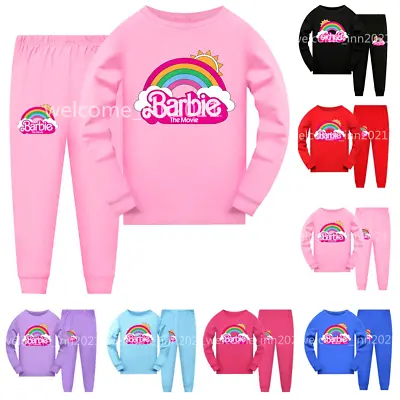 Buy Kids Boys Girls Barbie Pajamas Tops Pants Outfit Clothes Nightwear Set 2-16 Year • 9.97£