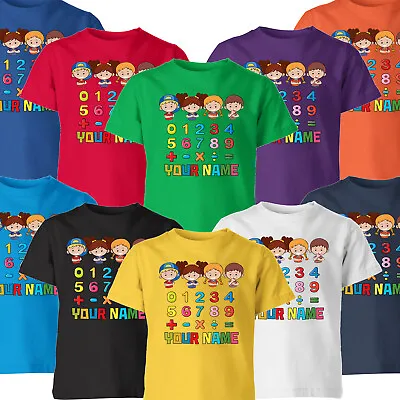 Buy Personalised Funny Number Day Mathematical Learning School Kids T-shirt #ND • 7.59£