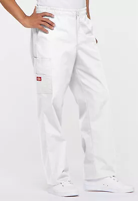 Buy Dickies Medical Men's White EDS Signature Zip Fly Pull On Pants (Large/Medium) • 11.99£