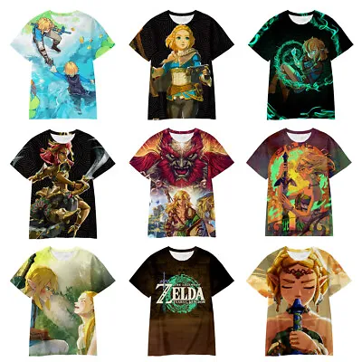 Buy The Legend Of Zelda Tears Of The Kingdom 3D T-Shirts Adult Short Sleeves Top Tee • 10.80£