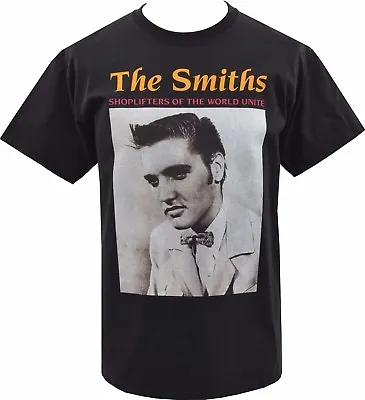 Buy Mens Black T-shirt The Smiths Shoplifters Elvis Presley British Morrissey S- 5xl • 20.50£