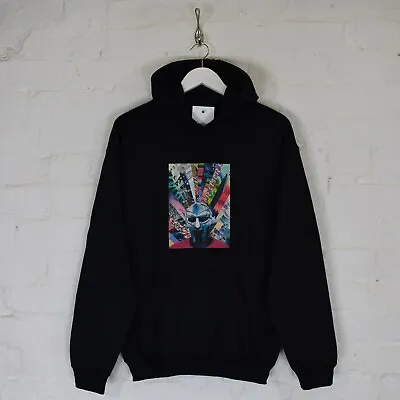 Buy Actual Fact MF Doom Rainbow Rap Black Hip Hop Hooded Sweatshirt Hoodie Top • 35£