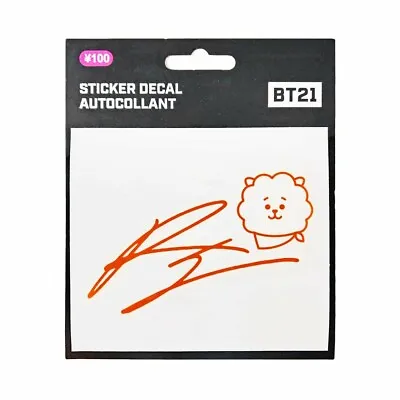 Buy Official BT21 Merch RJ Signiture Decal Sticker BTS Bantan Line Friends Jin Orang • 7.55£